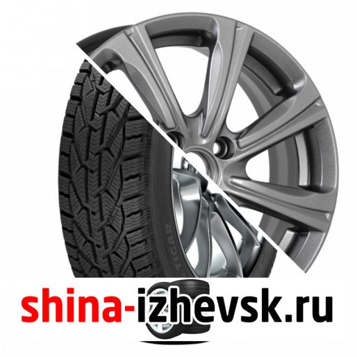 Колесо в сборе Tigar Winter 185/55 R15 T 82 + iFree Апероль 6xR15 4×98 ET35 DIA58.5 Насыщенный тёмно-серебристый в Ижевске